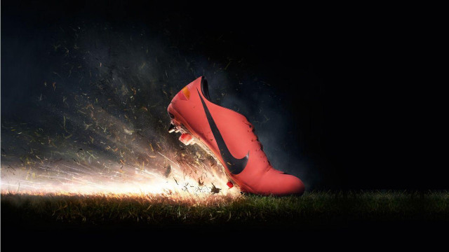 Red shoes fireball field night free wallpaper for desktop - medium preview image