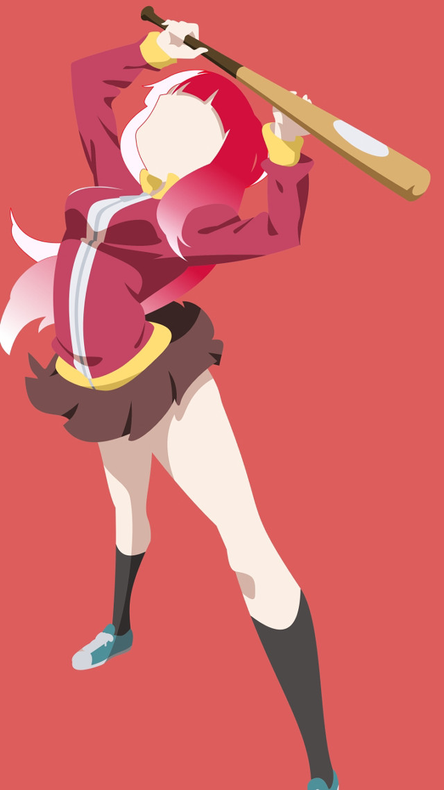 Woman uniform baseball bat holding free wallpaper for mobile - medium preview image