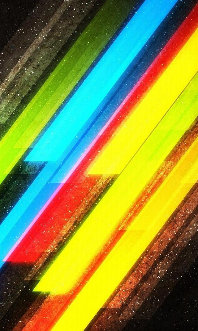 Colorful abstract rainbow arrow black free wallpaper for mobile - medium preview image