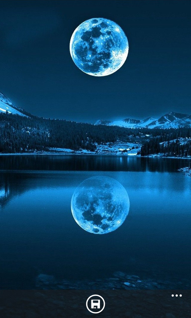 Full moon lake mountains night #2 free wallpaper for mobile - medium preview image