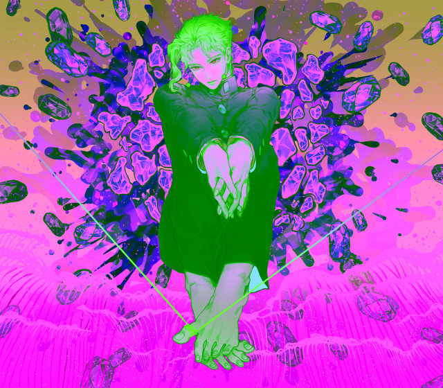 Woman sitting green leaves water free wallpaper for tablet - medium preview image