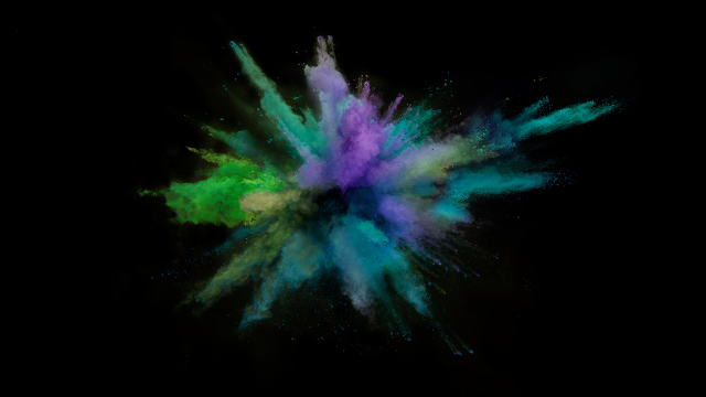 Colorful explosion powder dark sky #2 free wallpaper for desktop - medium preview image