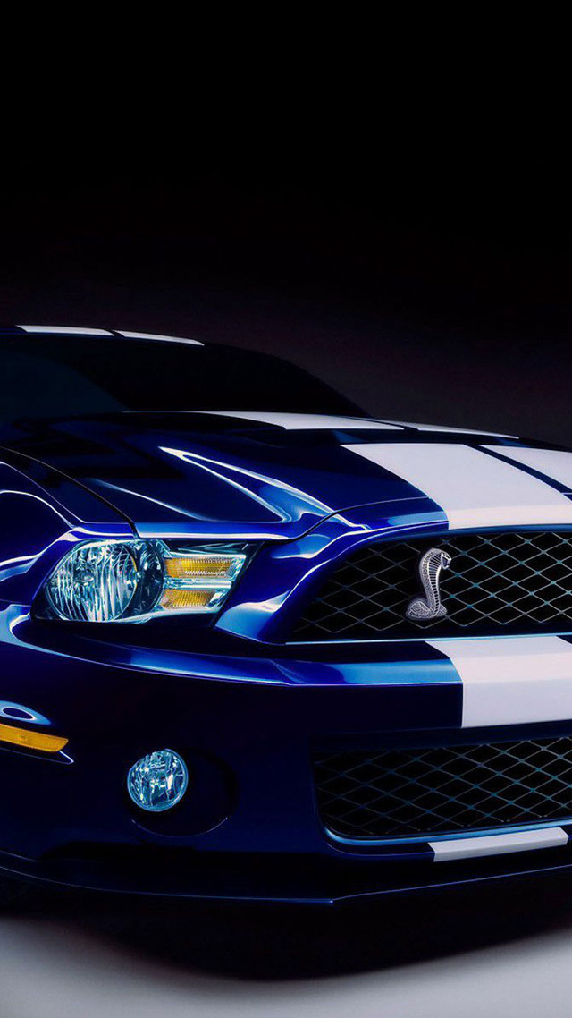 Blue mustang #5 free wallpaper for mobile - medium preview image