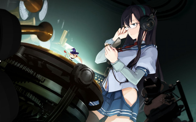 Girl short skirt microphone computer free wallpaper for desktop - medium preview image