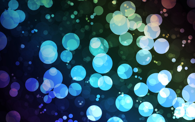 Blue black background circles light free wallpaper for desktop - medium preview image