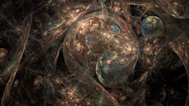 Spiral flowers leaves brown blue free wallpaper for desktop - medium preview image