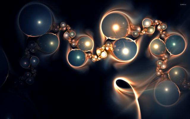 Bubbles dark background light shining free wallpaper for desktop - medium preview image