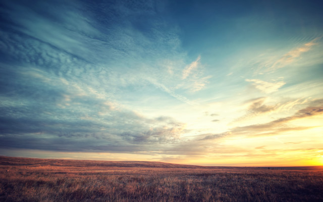Field sunset clouds sky background #2 free wallpaper for desktop - medium preview image