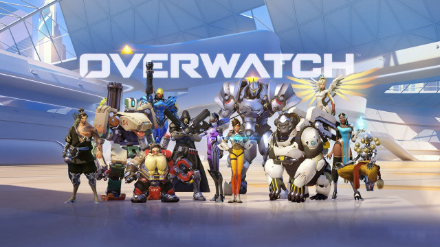 Overwatch characters group sign image free wallpaper for desktop - medium preview image