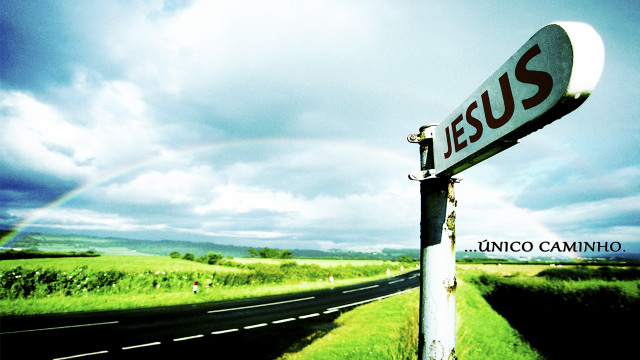 Street sign rainbow road sky free wallpaper for desktop - medium preview image