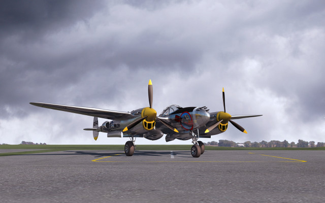 Small airplane runway cloudy sky free wallpaper for desktop - medium preview image