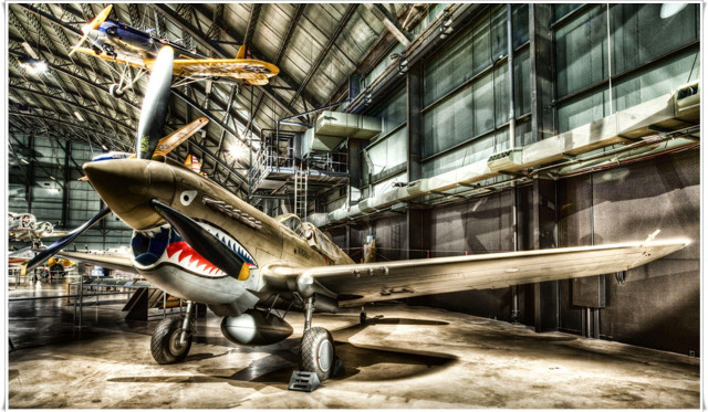 Plane parked building shark fin free wallpaper for desktop - medium preview image