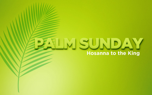 Palm sunday green leaf hosanna free wallpaper for desktop - medium preview image