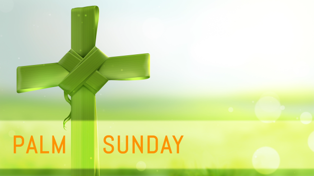 Palm sunday cross green grass free wallpaper for desktop - medium preview image