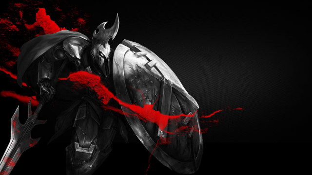 Black red knight sword armor free wallpaper for desktop - medium preview image