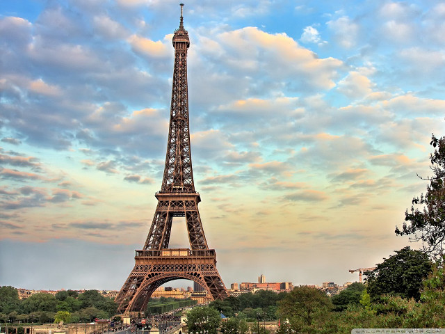 Tall tower sky clouds paris free wallpaper for desktop - medium preview image