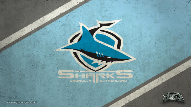 Shark logo blue gray background free wallpaper for desktop - medium preview image
