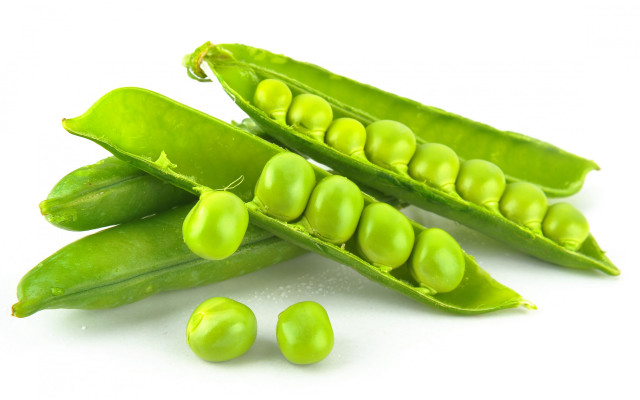 Peas green pods white background free wallpaper for desktop - medium preview image