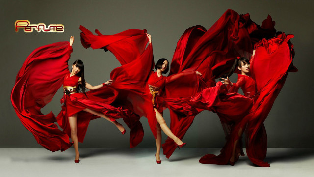 Women red dresses dancing fabric free wallpaper for desktop - medium preview image