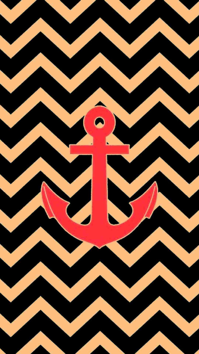 Anchor black orange chevron red free wallpaper for mobile - medium preview image