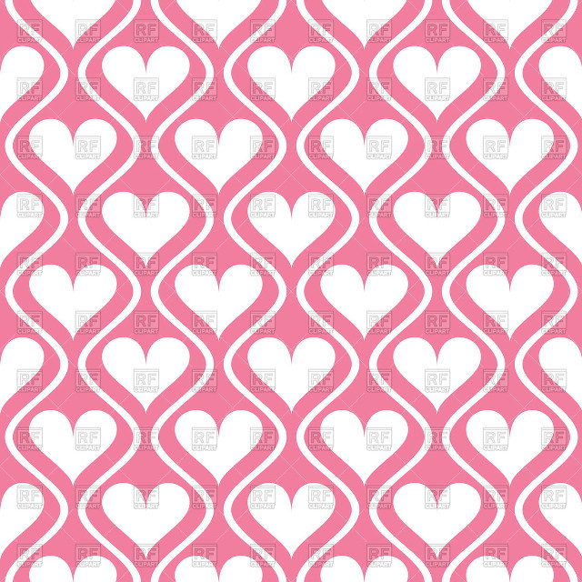 Pink white heart pattern white free wallpaper for tablet - medium preview image