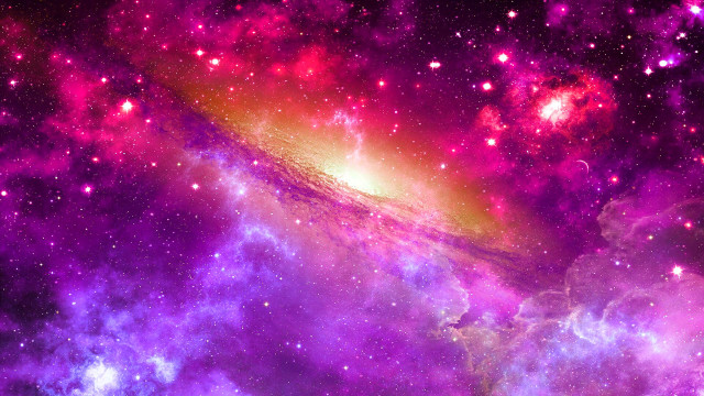 Purple red space stars dust free wallpaper for desktop - medium preview image
