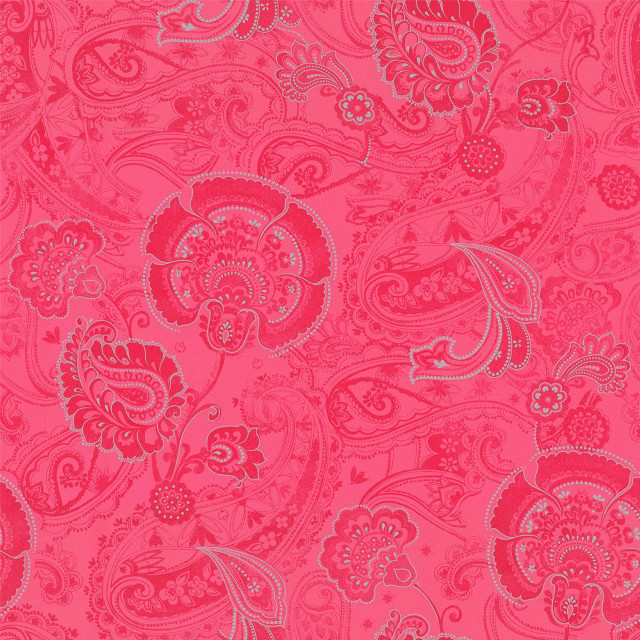 Pink paisley print fabric background free wallpaper for tablet - medium preview image