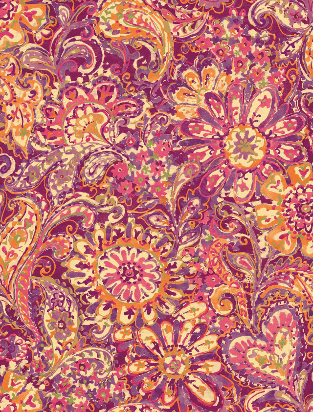 Colorful paisley pattern vibrant textures free wallpaper for mobile - medium preview image