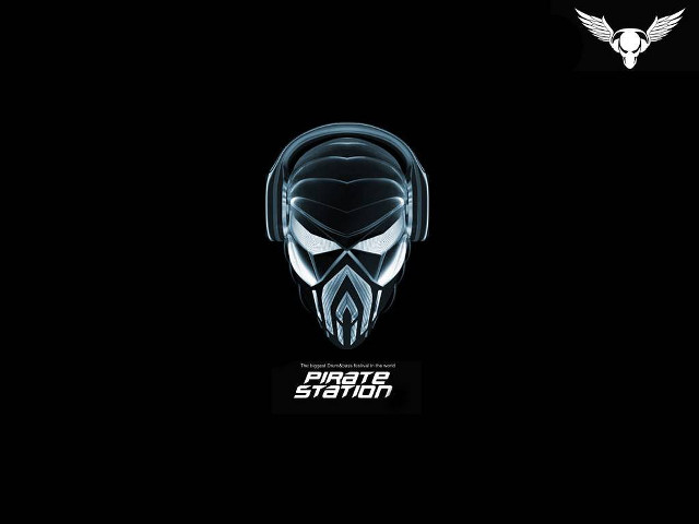 Black background white mask white free wallpaper for desktop - medium preview image