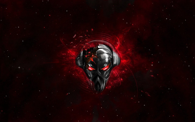 Red black mask red eyes free wallpaper for desktop - medium preview image