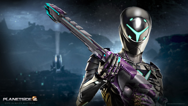 Futuristic man suit sword glowing #2 free wallpaper for desktop - medium preview image