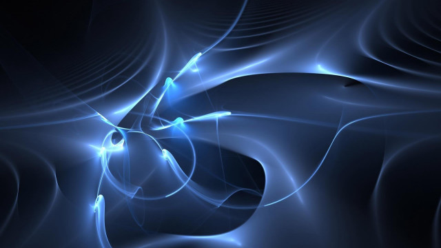 Blue swirl design black background free wallpaper for desktop - medium preview image