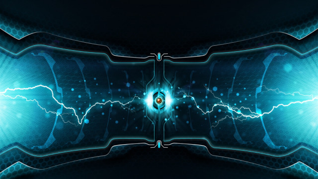 Futuristic background blue light black free wallpaper for desktop - medium preview image