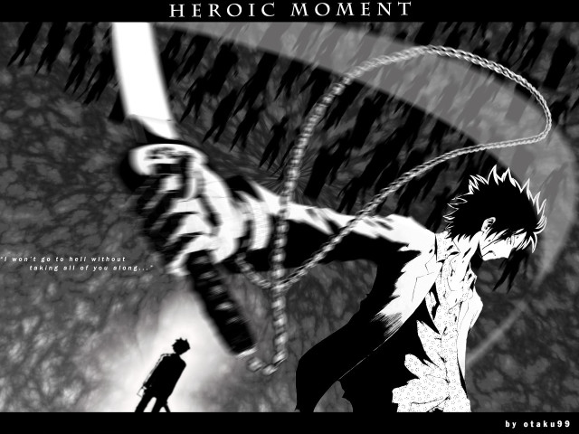 Epic gothic manga silhouette blood free wallpaper for desktop - medium preview image