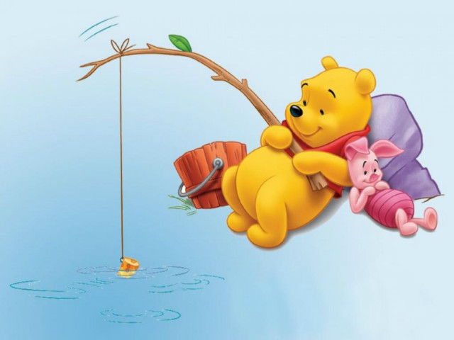 Winnie the pooh swinging tree free wallpaper for desktop - medium preview image