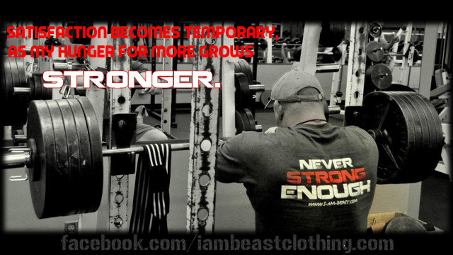 Man lifting barbell strength quote free wallpaper for desktop - medium preview image