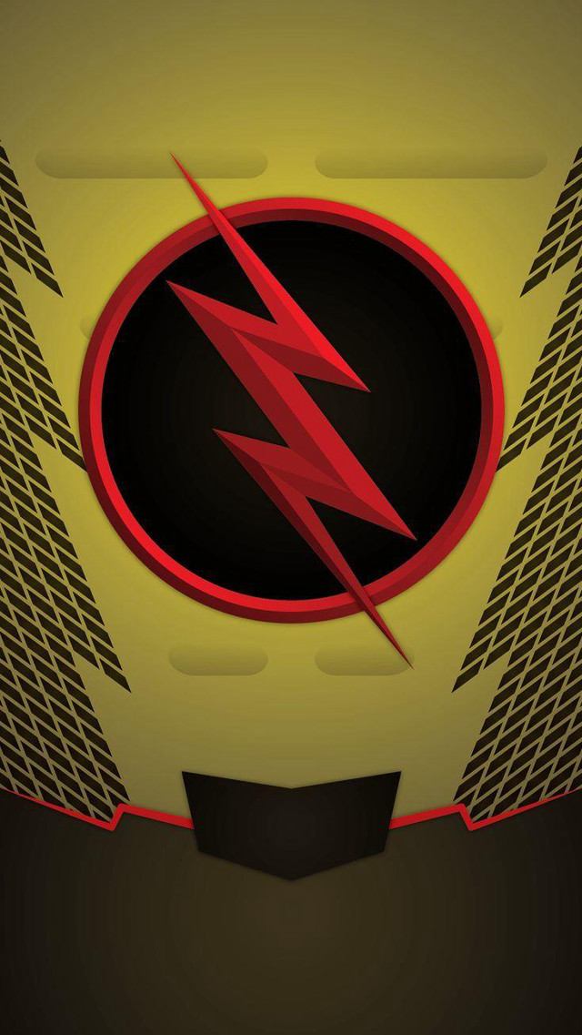 Flash logo yellow black red free wallpaper for mobile - medium preview image