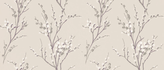 White flowers branches beige background free wallpaper for desktop - medium preview image