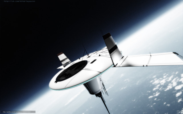 Futuristic space station earth horizon free wallpaper for desktop - medium preview image