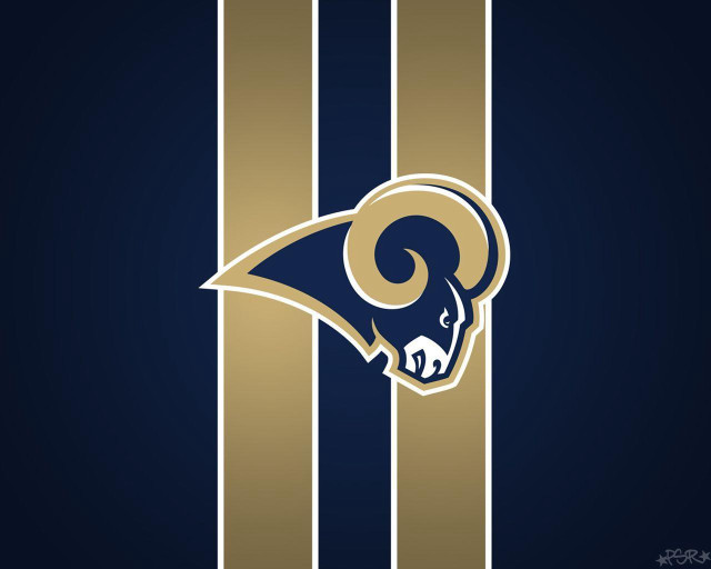 Rams logo striped background blue free wallpaper for desktop - medium preview image