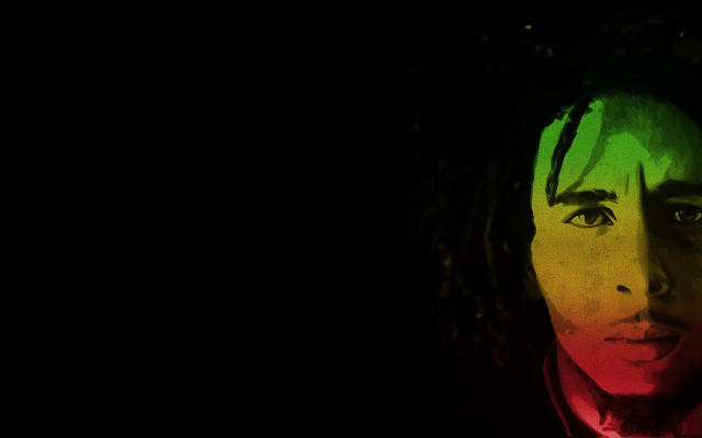 Man dreadlocks tie dark neon free wallpaper for desktop - medium preview image