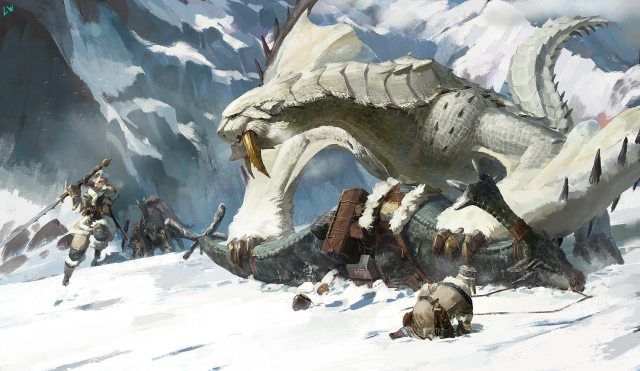 People snow mountain dragon statue free wallpaper for desktop - medium preview image