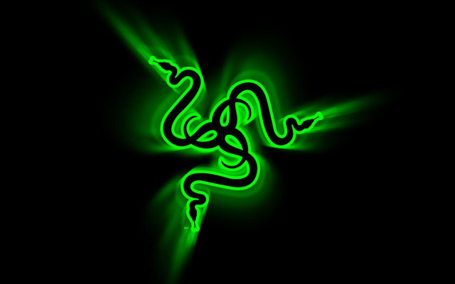 Green snake glowing dark curled free wallpaper for desktop - medium preview image
