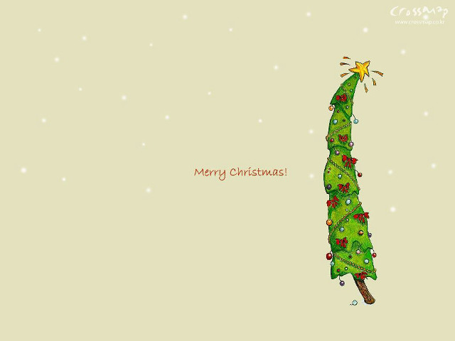 Christmas tree star message merry free wallpaper for desktop - medium preview image
