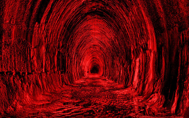Tunnel red light dark tunnel free wallpaper for desktop - medium preview image
