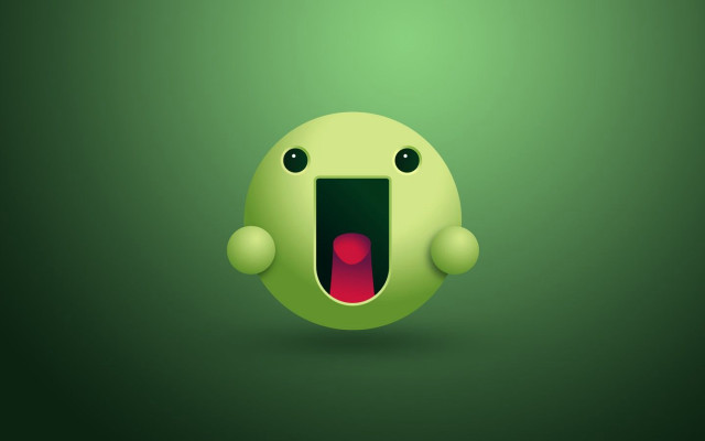 Green monster mouth open tongue free wallpaper for desktop - medium preview image