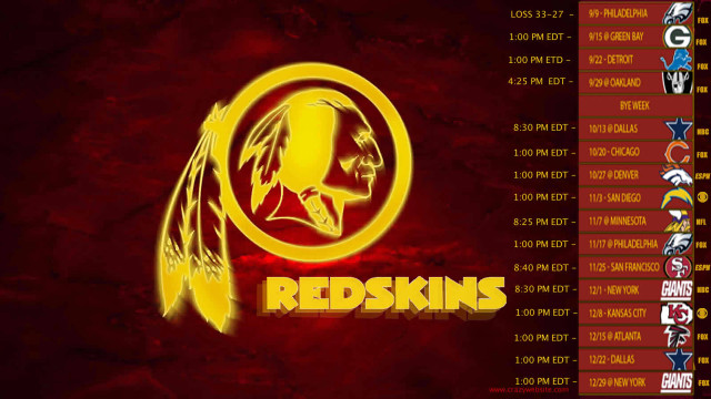 Washington football team logo red free wallpaper for desktop - medium preview image