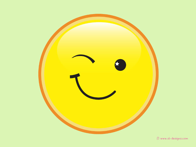 Smiley yellow green background cheerful free wallpaper for desktop - medium preview image