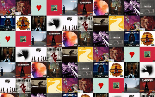 People music instruments collage colorful free wallpaper for desktop - medium preview image