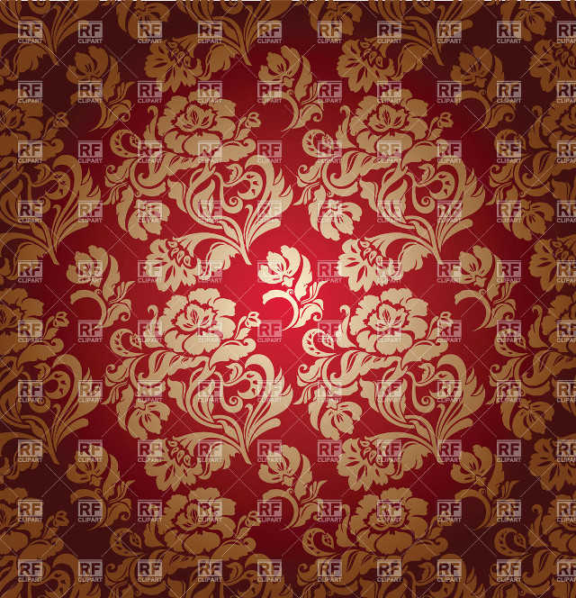 Red gold floral pattern background #2 free wallpaper for tablet - medium preview image